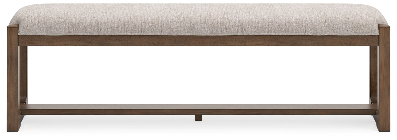 Cabalynn - Oatmeal / Light Brown - Large Uph Dining Room Bench - Tony's Home Furnishings