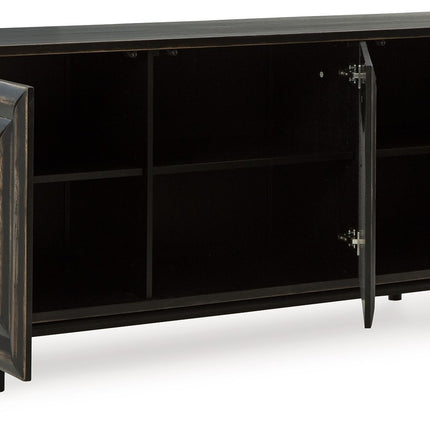 Fair Ridge - Distressed Black - Accent Cabinet Signature Design by Ashley® 