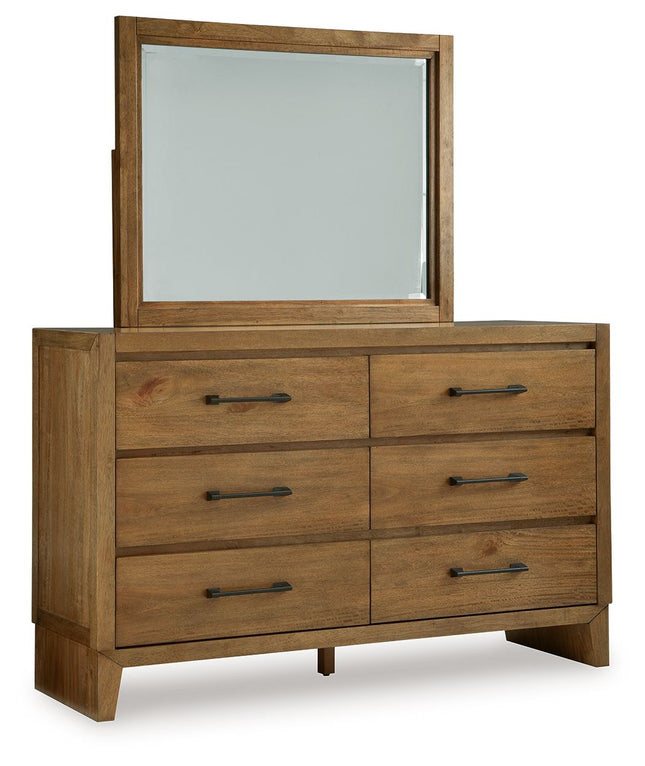 Sherbana - Light Brown - Dresser And Mirror Signature Design by Ashley® 