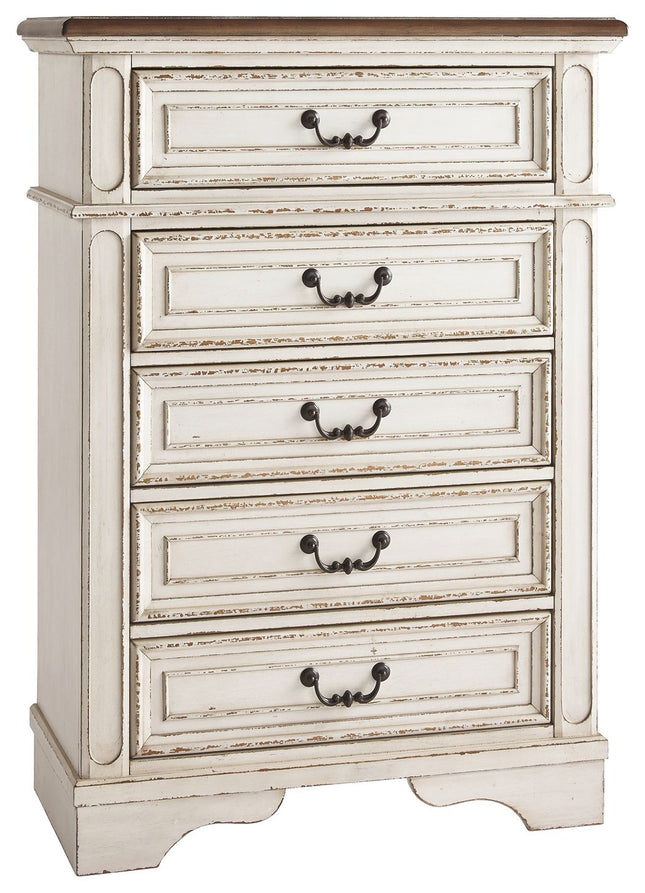 Realyn - Chipped White - Chest Ashley Furniture 