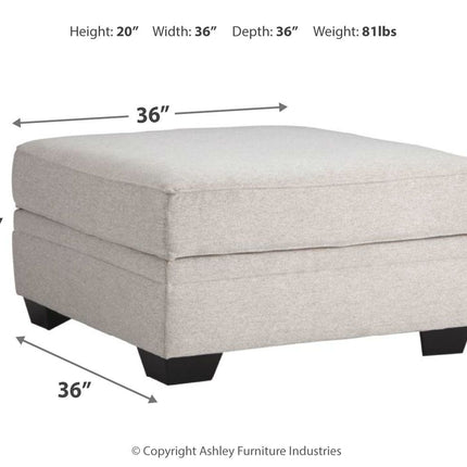 Dellara - Chalk - Ottoman With Storage Ashley Furniture 