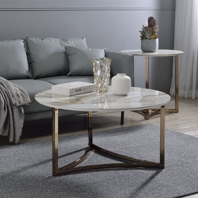 Zaidee - Coffee Table - Sintered Champagne - Tony's Home Furnishings