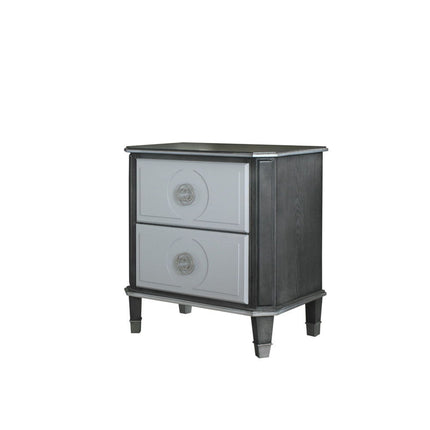 House - Beatrice Nightstand - Charcoal & Light Gray Finish ACME 