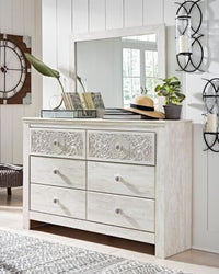 Thumbnail for Paxberry - Whitewash - Dresser, Mirror - Medallion Drawer Pulls - Tony's Home Furnishings