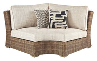 Thumbnail for Beachcroft - Beige - Curved Corner Chair W/Cushion Ashley Furniture 