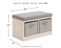 Thumbnail for Blariden - Gray / Natural - Storage Bench - Tony's Home Furnishings