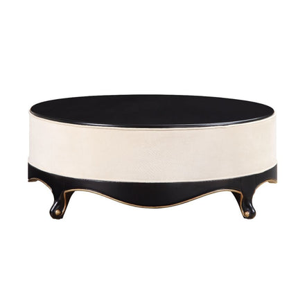 Sheridan - Cocktail Table - Cream Fabric & Black ACME 