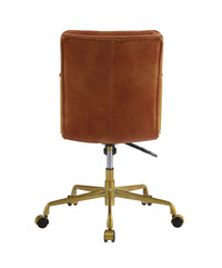 Dudley - Executive Office Chair - Rust Top Grain Leather - Tony's Home Furnishings