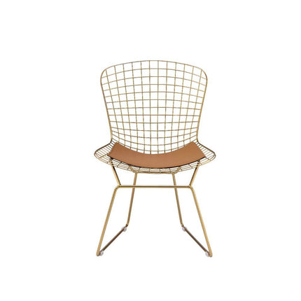 Achellia - Side Chair (Set of 2) - Whiskey PU & Gold ACME 