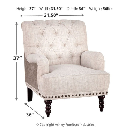 Tartonelle - Ivory / Taupe - Accent Chair Ashley Furniture 