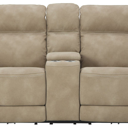 Next-Gen Durapella - Reclining Power Loveseat With Console Ashley Furniture 