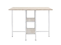 Raine - Counter Height Table - Antique White & Chrome Finish - Tony's Home Furnishings