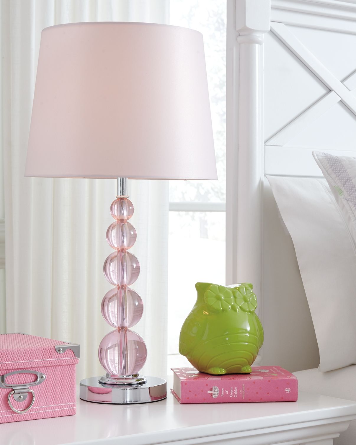 Letty - Pink - Crystal Table Lamp - Tony's Home Furnishings