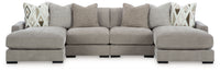 Aslan Court - Sectional With Ottoman Set