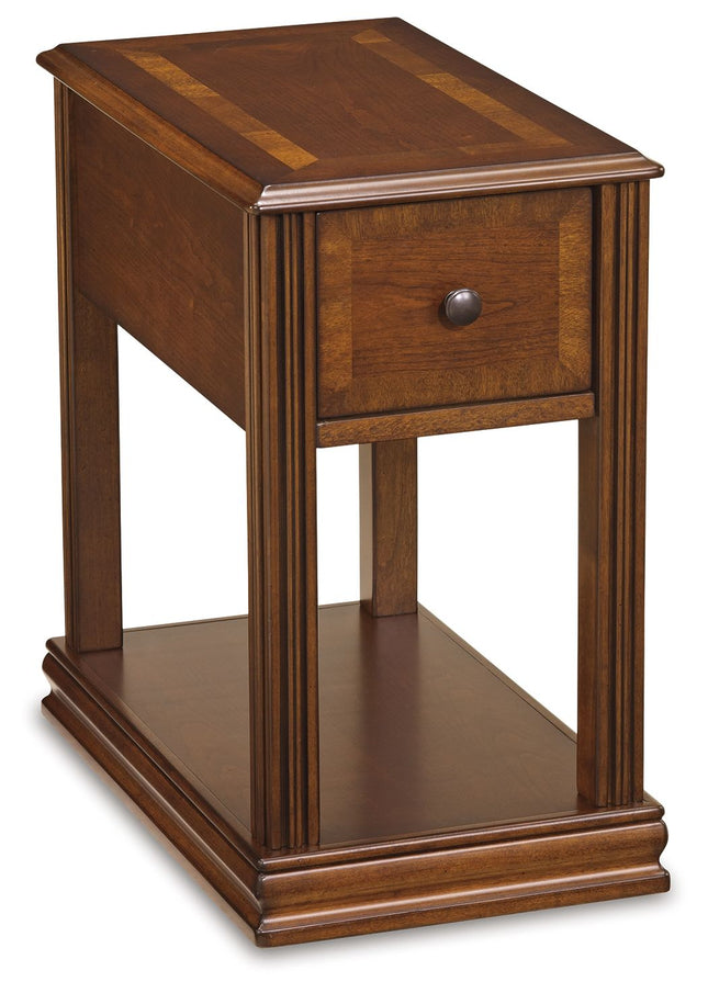 Breegin - Brown - Chair Side End Table - Removable Tray Signature Design by Ashley® 