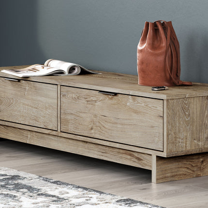 Oliah - Natural - Storage Bench Ashley Furniture 