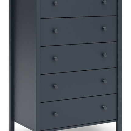 Simmenfort - Navy Blue - Five Drawer Chest Signature Design by Ashley® 