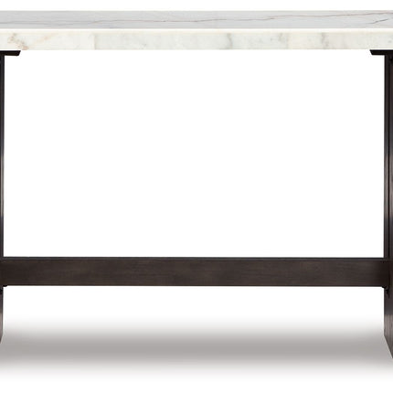 Burkhaus - White / Dark Brown - Sofa Table Signature Design by Ashley® 