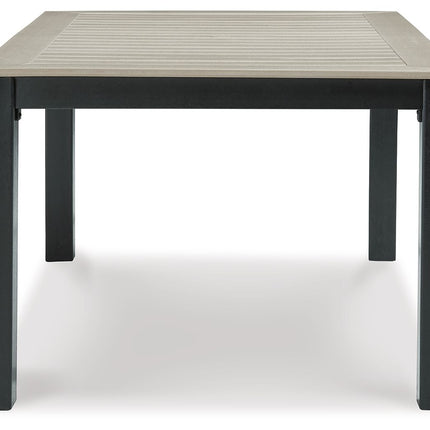 Mount Valley - Black / Driftwood - Rect Dining Table W/Umb Opt Signature Design by Ashley® 