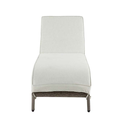 Salena - Patio Lounge Chair - Beige Fabric & Gray Finish - 13" ACME 