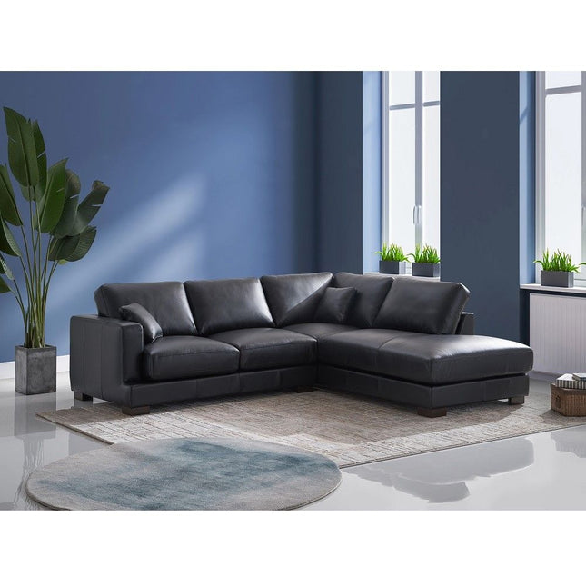 Geralyn - Sectional Sofa With 2 Pillows - Black - Tony's Home Furnishings