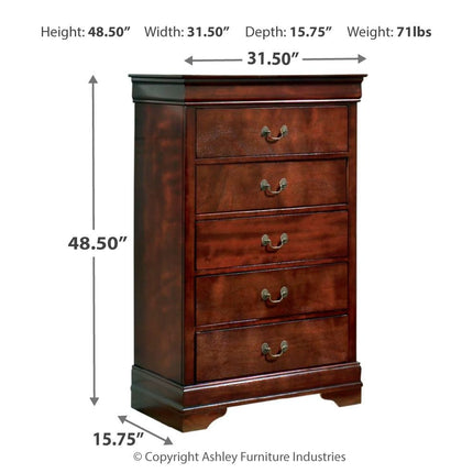 Alisdair - Reddish Brown - Chest Ashley Furniture 