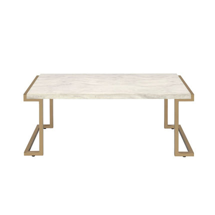 Boice II - Coffee Table - Faux Marble & Champagne ACME 