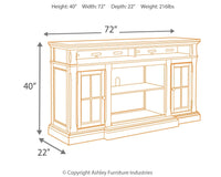 Thumbnail for Roddinton - Dark Brown - Xl TV Stand W/Fireplace Option - Tony's Home Furnishings