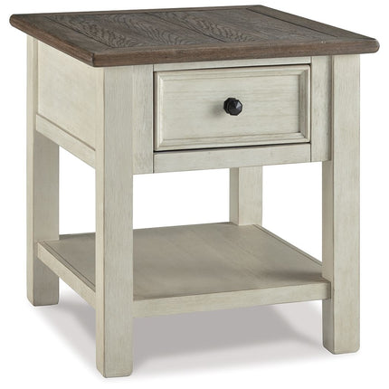 Bolanburg - White / Brown / Beige - Rectangular End Table Ashley Furniture 