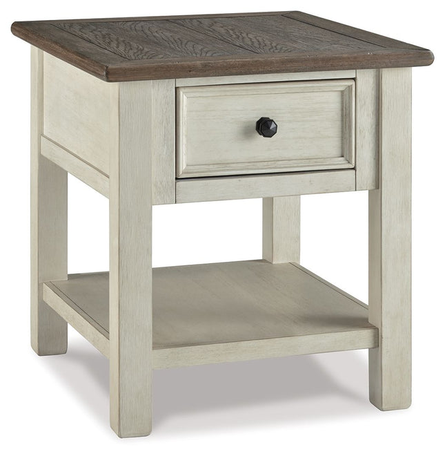 Bolanburg - White / Brown / Beige - Rectangular End Table Ashley Furniture 