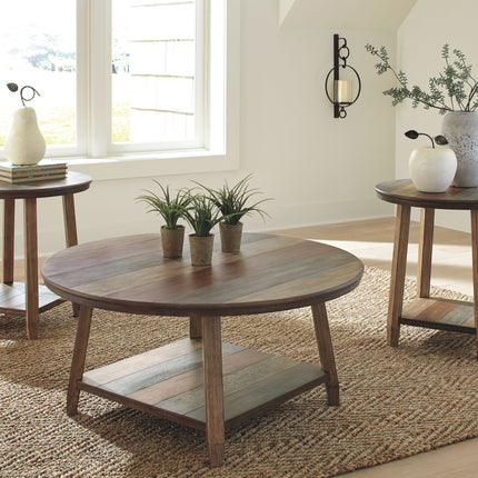 Raebecki - Brown - Occasional Table Set (Set of 3) Ashley Furniture 