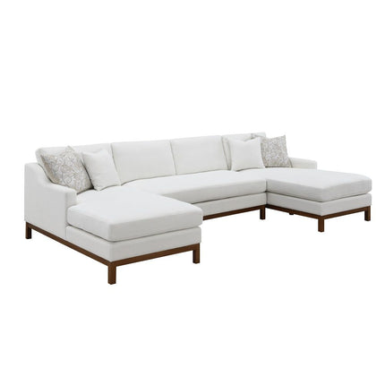 Valiant - Sectional Sofa - Ivory Chenille ACME 