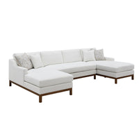 Valiant - Sectional Sofa - Ivory Chenille ACME 