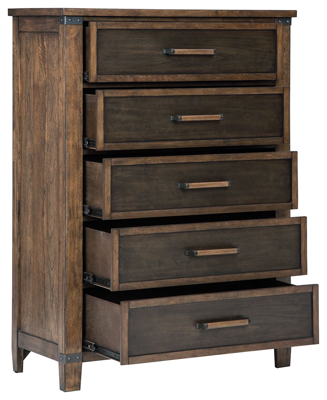 Wyattfield - Brown / Beige - Five Drawer Chest - Tony's Home Furnishings