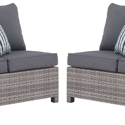 Salem - Gray - Raf / Laf Loveseat W/Cush (Set of 2) Ashley Furniture 