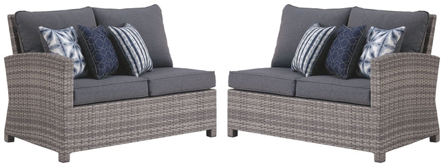 Salem - Gray - Raf / Laf Loveseat W/Cush (Set of 2) Ashley Furniture 