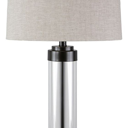 Talar - Clear / Bronze Finish - Glass Table Lamp Ashley Furniture 