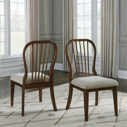 Sturlayne - Brown - Dining Upholstered Side Chair (Set of 2) - Spindleback Benchcraft® 