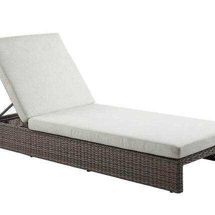 Salena - Patio Lounge Chair - Beige Fabric & Gray Finish - 8" ACME 