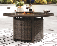 Thumbnail for Paradise - Medium Brown - Round Fire Pit Table - Tony's Home Furnishings