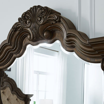 Maylee - Dark Brown - Dresser And Mirror Signature Design by Ashley® 