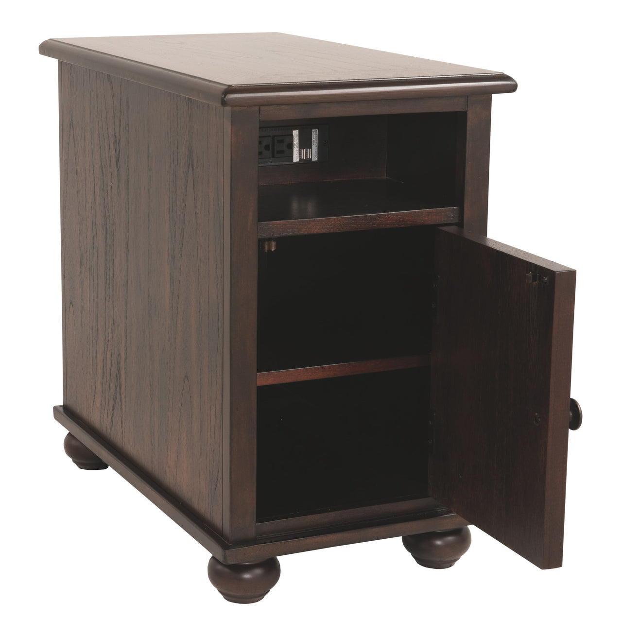 Barilanni - Dark Brown - Chair Side End Table - Tony's Home Furnishings