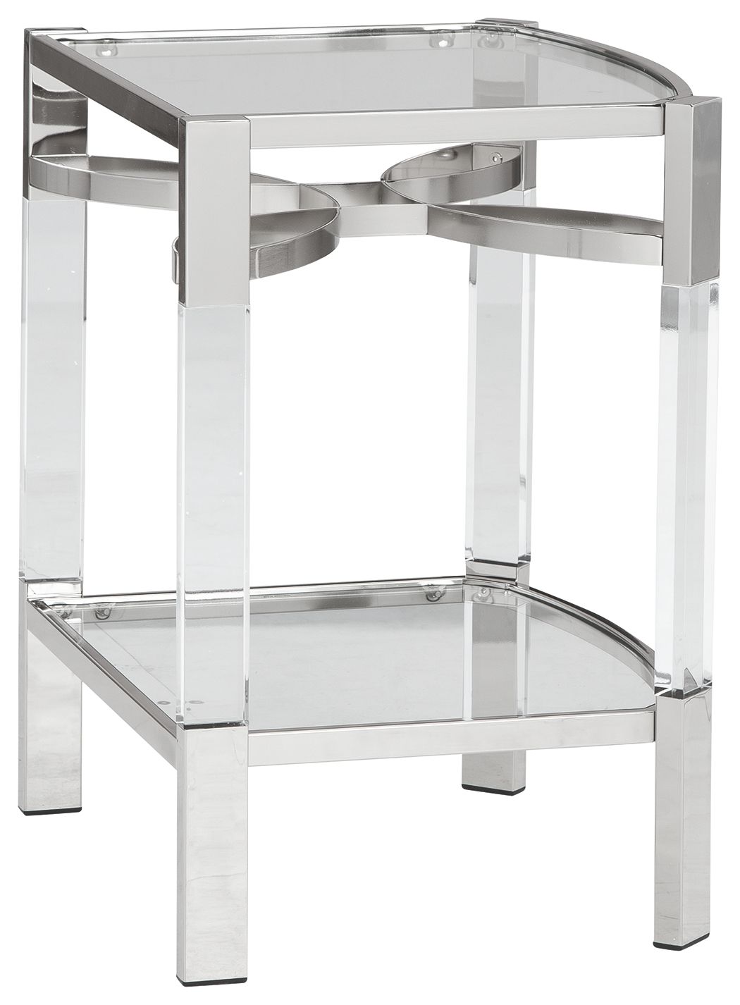 Chaseton - Clear / Silver Finish - Accent Table Signature Design by Ashley® 