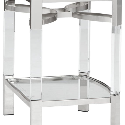 Chaseton - Clear / Silver Finish - Accent Table Ashley Furniture 