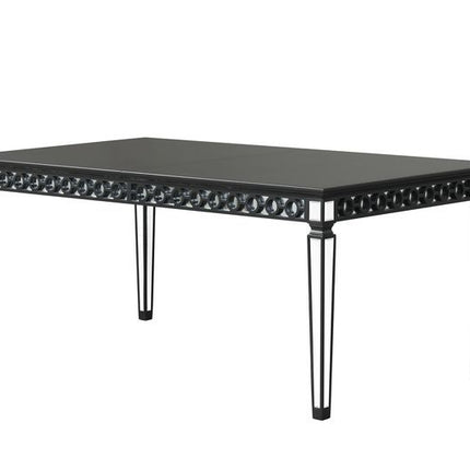 Varian II - Dining Table - Black & Sliver Finish ACME 