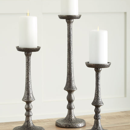 Eravell - Pewter Finish - Candle Holder Set (Set of 3) Signature Design by Ashley® 