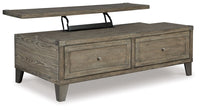Thumbnail for Chazney - Rustic Brown - Lift Top Cocktail Table - Tony's Home Furnishings