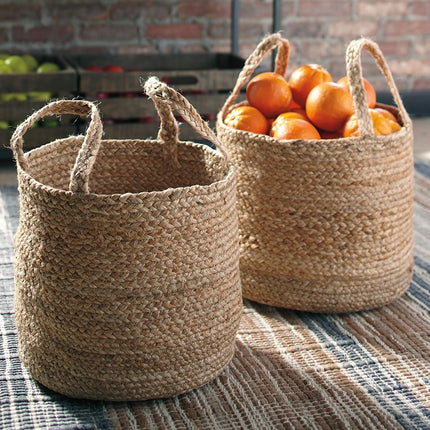 Brayton - Natural - Basket Set (Set of 2) Ashley Furniture 