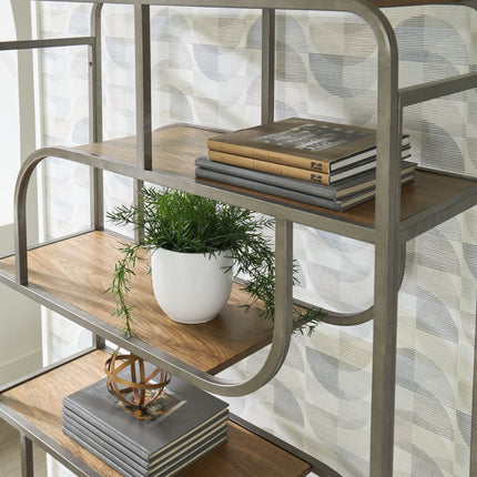 Jaddon - Brown / Antique Silver - Bookcase Signature Design by Ashley® 