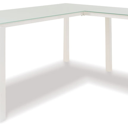 Baraga - White - L-desk Ashley Furniture 